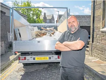  ?? ?? EXPENSE: Business owner William Whyte with his new truck. Picture by Kim Cessford.