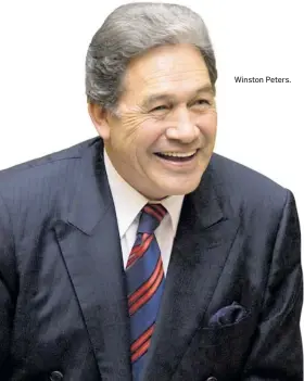  ??  ?? Winston Peters.