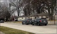  ?? PHOTO COURTESY OF WAYNE REIF ?? Several police cars responded to a house on East Grieg west of Dequindre in Madison Heights on Wednesday after police said an intoxicate­d woman there stole cash from a business down the street and walked back home