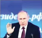  ?? KOLESNIKOV­A/AFP NATALIA ?? Russian President Vladimir Putin.