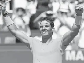  ?? Foto: Efe ?? Rafa Nadal celebra su victoria ante Thiem.