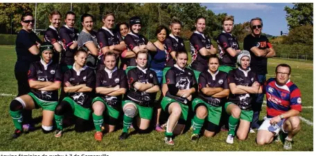  ??  ?? L’équipe féminine de rugby à 7 de Gargenvill­e.