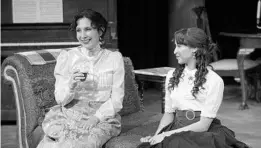  ?? COURTESY OF TOM HURST ?? Birdie, played by Courtney Bahr, left, has a warning for young Alexandra, played by Anneliese Moon, in Mad Cow Theatre’s production of “The Little Foxes.”