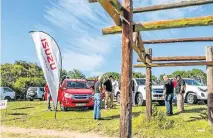  ?? Picture: SHANNON – ORACLE MEDIA ?? GETTING INTO GEAR: Drivers gather before trying out the Isuzu obstacle course at Bushbuck Ridge