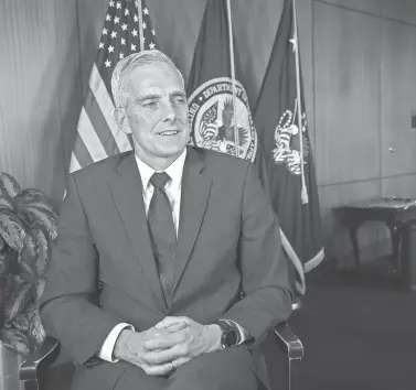  ?? ?? Denis McDonough says he stays out of the culture wars in his role as secretary of veterans affairs: “I don’t do politics in this job.”