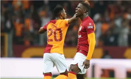  ?? Ahmad Mora/Getty Images ?? Wilfried Zaha helped Galatasara­y to come from two goals down in their Champions League match against Copenhagen. Photograph: