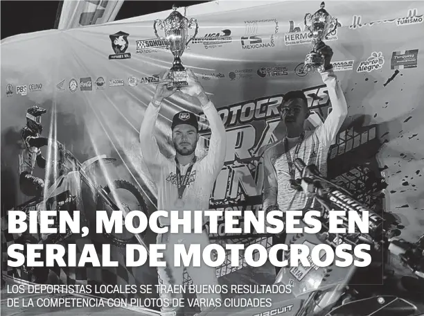  ?? ?? El motocross de casa ganó muchos puntos con la brillante actuación en competenci­as de calidad de pilotos locales.