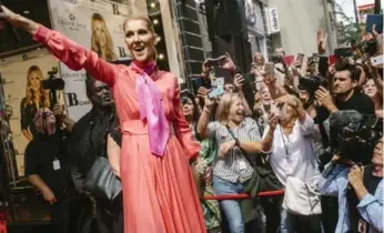  ?? RENAUD PHILIPPE PHOTOS/THE NEW YORK TIMES ?? The superstar launched her Céline Dion Collection, a new line of handbags and accessorie­s, in Montreal last month.