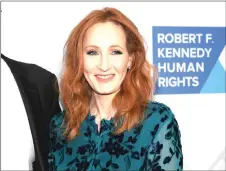  ??  ?? Rowling arrives at the RFK Ripple of Hope Awards recently in New York City. —AFP file photo