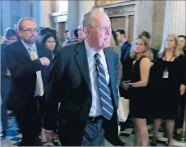  ??  ?? SEN. LAMAR ALEXANDER (R-Tenn.) says he wants to finish healthcare legislatio­n in September to head off potentiall­y large insurance rate hikes for 2018.