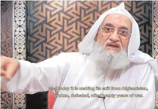  ?? // ABC ?? Captura del vídeo del líder de Al Qaida, Ayman al Zawahiri