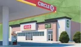  ?? COURTESY ?? Green Thumb Industries, a Chicago-based cannabis company, raised eyebrows recently when it released this rendering of a marijuana dispensary inside a Circle K convenienc­e store building.