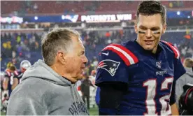  ??  ?? Bill Belichick and Tom Brady’s long partnershi­p will end in the next few seasons. Photograph: Greg M Cooper/USA Today Sports