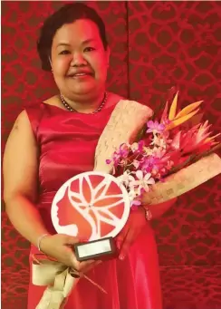  ?? Vikash Prasad ?? Women In Business Private Sector- Executive Woman of the Year Award winner Rowena Fong, Merchant Finance chief executive officer on July 5, 2019. Photo: