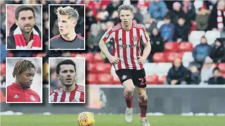  ??  ?? Sunderland’s January incomings: Grant Leadbitter (main), Will Grigg, Jimmy Dunne, Kazaiah Sterling and Lewis Morgan.