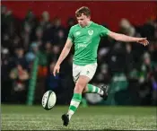  ?? ?? Jack Murphy of Ireland during the U20 Six Nations Rugby Championsh­ip match against Wales at Virgin Media Park in Cork.