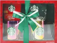  ?? CONSUMER PRODUCT SAFETY COMMISSION VIA AP ?? These metallic mugs, included in 2023 holiday Starbucksb­randed gift sets, are being recalled by the U.S. Consumer Product Safety Commission.