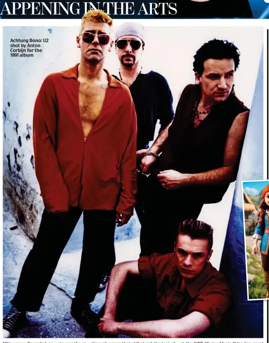  ?? ?? Achtung Bono: U2 shot by Anton Corbijn for the 1991 album