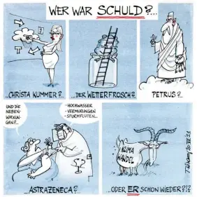  ??  ?? Und immer wieder die Schuldfrag­e . . .