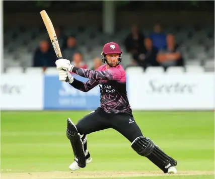  ?? Picture: Jacques Feeney/Getty ?? Somerset’s Devon Conway carves the ball through the off-side at Chelmsford