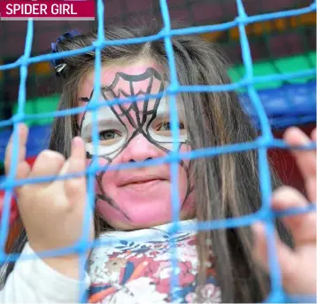  ??  ?? Spider Girl Rebeka at the family fun day to celebrate the new look Londis Store in Bellurgan. Picture: Ken Finegan