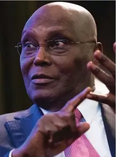  ??  ?? Atiku