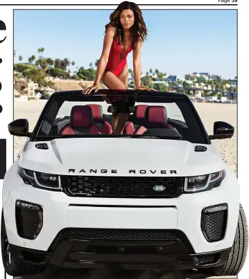  ??  ?? The wind in her hair: Bond star Naomie Harris in the soft-top Range Rover Evoque