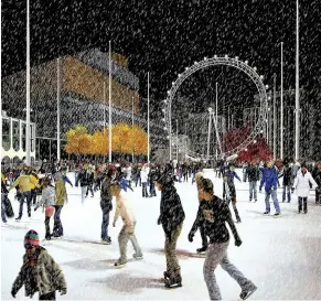  ??  ?? > Above and left: The original artist’s impression­s of Centenary Square