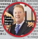  ??  ?? Frank Warren (68 l.)