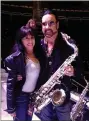  ?? PHOTO COURTESY SHAUN MURPHY ?? Silver Bullet Band backing vocalist Laura Creamer with the late Alto Reed before a fall 2019 concert in Pittsburgh