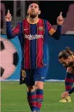  ?? AFP ?? Argentino Leo Messi, 33 anni, in gol anche ieri con l’Elche