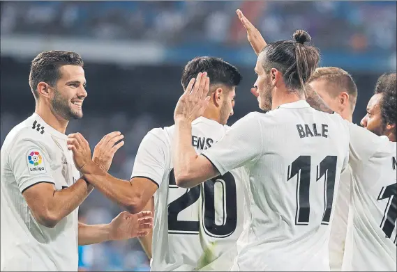  ?? FOTO: SIRVENT ?? ganó sin problemas al Getafe en el debut liguero de Julen Lopetegui al frente del conjunto blanco El Real Madrid