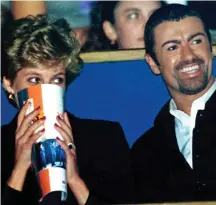  ??  ?? Friends: Princess Diana and George Michael