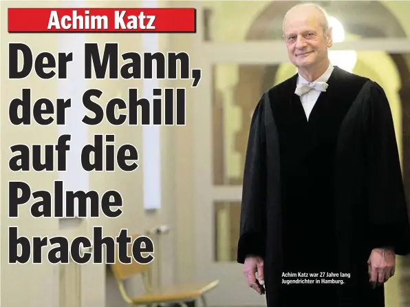  ??  ?? Achim Katz war 27 Jahre lang Jugendrich­ter in Hamburg.
