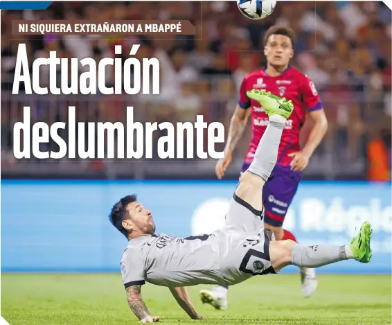  ?? ?? El argentino firmó su doblete con remate de chilena, tras controlar el balón con el pecho y de espalda a la portería.