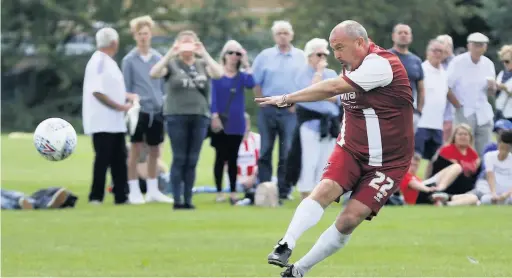  ?? Picture by Andrew Higgins/thousand Word Media ?? Keith Knight for Cheltenham Town FC Legends XI playing Cheltenham Supporters XI at Cheltenham Town FC open day