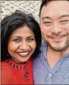  ?? CONTRIBUTE­D BY ASHA GOMEZ ?? During a visit to her native Kerala, India, chef and cookbook author Asha Gomez shot a Netflix special with chef David Chang for the second season of his popular food travel show “Ugly Delicious.”