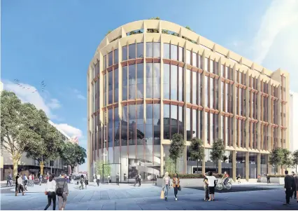  ??  ?? An artist’s impression of the proposed office block Image: Spirit