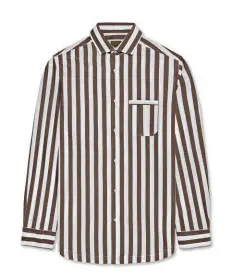  ??  ?? OUTFIT ITALY Striped shirt in cotton with pocket / € 116