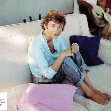  ?? FOTO ANSA ?? Bellezza e tristezza Françoise Sagan, (1935-2004) negli anni Cinquanta