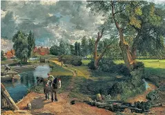  ??  ?? Flatford Mill, left, by John Constable, below, who was born in the village of East Bergholt, right, and painted in the area