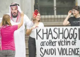  ?? JIM WATSON/ AFP ?? Activistas denuncian que EU protege al príncipe saudita bin Salman