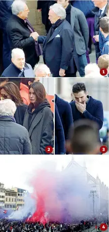  ??  ?? 1 Il patron della Fiorentina Diego Della Valle (Italy Photo Press)
2 Francesca Fioretti, la compagna di Davide Astori dal quale due anni fa ha avuto una figlia, Vittoria (Ansa)
3 Il capitano della Nazionale e della Juventus Gigi Buffon era presente...