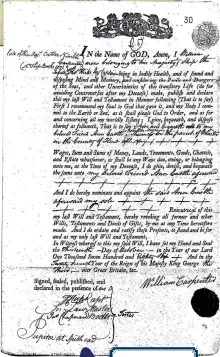 ??  ?? Around 20,000 sailors’ wills can be downloaded from The National Archives website