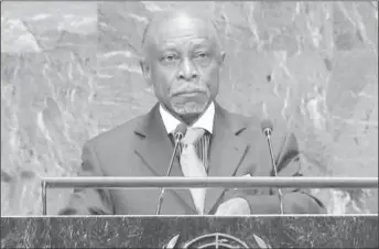  ??  ?? Foreign Affairs Minister Carl Greenidge during his address on Friday