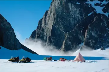  ?? Associated Press ?? ■ This 2011 photo provided by researcher Hamish Pritchard shows a two-man British Antarctic Survey field camp on Alexander Island off the Antarctic Peninsula. In a study released Wednesday, an internatio­nal team of ice experts said the melting of...