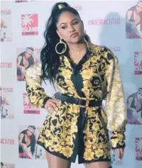  ?? MURIEL SORIANO/FUENTE EXTERNA ?? Artista. Kat DeLuna durante su encuentro con la prensa dominicana para anunciar un retorno en la música.