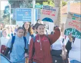  ??  ?? Kaitaia College students on their way to Te Ahu.