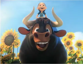  ?? PHOTO: TWENTIETH CENTURY FOX ?? CLASSIC RETOLD: A scene from the movie Ferdinand starring John Cena.