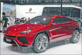  ?? — SUBMITTED PHOTOS ?? Supercar manufactur­er Lamborghin­i unveiled its Urus sport utility concept at the recent Beijing Auto Show.